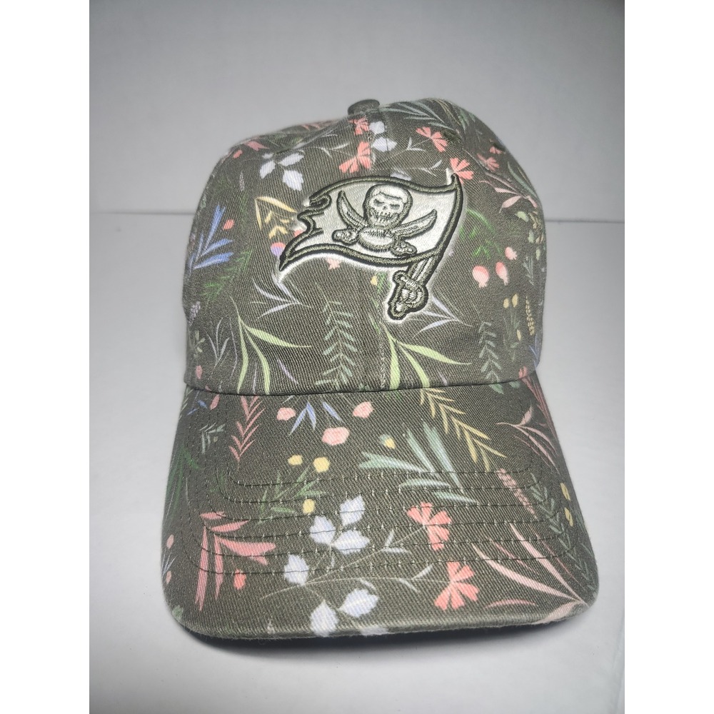 Tampa Bay Buccaneers Hat Womens 47 Brand Floral NFL Adjustable Cap Olive Green
